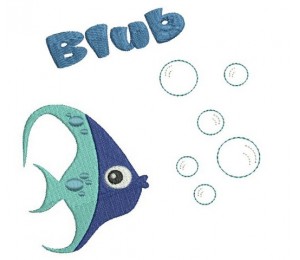 Stickmuster - Blubber Fisch